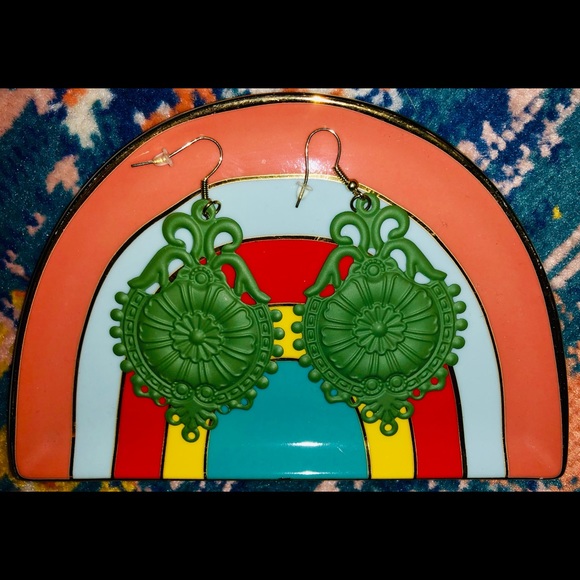 Funky Metal Dangling Earrings - Picture 1 of 4